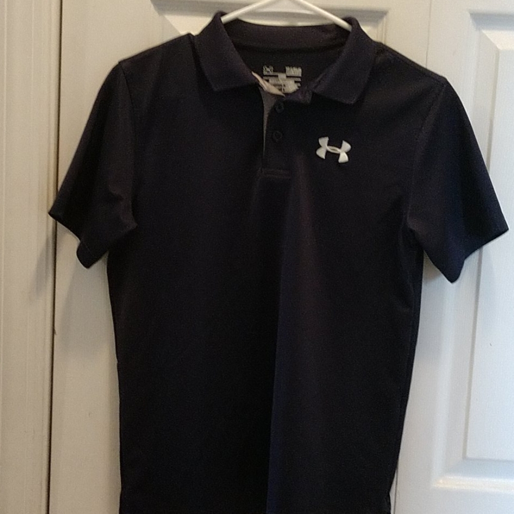 Boys Under Armour heat gear polo.  LG